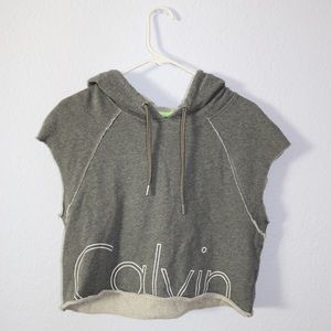 Calvin Klein sleeveless workout hoodie